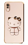 Eiroo Aynal Kitty Xiaomi Redmi 9A Standl Pembe Silikon Klf