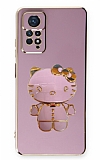 Eiroo Aynal Kitty Xiaomi Redmi Note 11S Standl Mor Silikon Klf