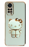 Eiroo Aynal Kitty Xiaomi Redmi Note 11S Standl Yeil Silikon Klf