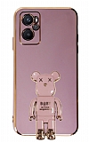 Eiroo Baby Bear Oppo A76 Standl Mor Silikon Klf
