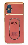 Eiroo Baby Panda Xiaomi Poco M5 Standl Krmz Silikon Klf