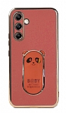 Eiroo Baby Panda Samsung Galaxy A54 Standl Krmz Silikon Klf