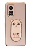 Eiroo Baby Panda Xiaomi Mi 10T Standl Pembe Silikon Klf