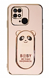 Eiroo Baby Panda Xiaomi Redmi 10C Standl Pembe Silikon Klf