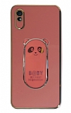 Eiroo Baby Panda Xiaomi Redmi 9A Standl Krmz Silikon Klf