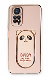 Eiroo Baby Panda Xiaomi Redmi Note 11S Standl Pembe Silikon Klf
