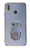 Eiroo Baby Panda Xiaomi Redmi Note 7 Standl Mavi Silikon Klf