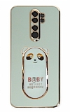 Eiroo Baby Panda Xiaomi Redmi Note 8 Pro Standl Yeil Silikon Klf