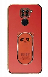 Eiroo Baby Panda Xiaomi Redmi Note 9 Standl Krmz Silikon Klf
