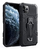 Eiroo Belt Hybrid iPhone 11 Pro Ultra Koruma Siyah Klf
