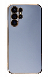 Eiroo Borderline Samsung Galaxy S23 Ultra Kamera Korumal Mavi Silikon Klf