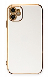 Eiroo Borderline iPhone 11 Kamera Korumal Beyaz Silikon Klf