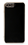 Eiroo Borderline iPhone 7 Plus / 8 Plus Kamera Korumal Siyah Silikon Klf