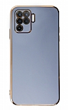 Eiroo Borderline Oppo A94 4G Kamera Korumal Mavi Silikon Klf