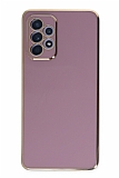 Eiroo Borderline Samsung Galaxy A52 Kamera Korumal Mor Silikon Klf