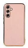 Eiroo Borderline Samsung Galaxy A34 Kamera Korumal Pembe Silikon Klf