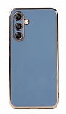 Eiroo Borderline Samsung Galaxy A54 Kamera Korumal Mavi Silikon Klf