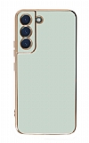 Eiroo Borderline Samsung Galaxy S22 5G Kamera Korumal Yeil Silikon Klf