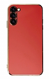 Eiroo Borderline Samsung Galaxy S23 Kamera Korumal Krmz Silikon Klf