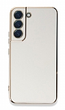 Eiroo Borderline Samsung Galaxy S22 Plus 5G Kamera Korumal Beyaz Silikon Klf