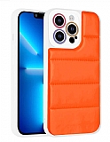 Eiroo Bubble Color iPhone 12 Pro Turuncu Silikon Klf