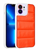Eiroo Bubble Color iPhone 12 Turuncu Silikon Klf