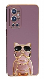 Eiroo Bulldog OnePlus 9 Pro Standl Mor Silikon Klf