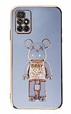 Eiroo Candy Bear Xiaomi Redmi 10 Prime 2022 Standl Mavi Silikon Klf