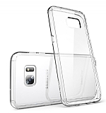 Eiroo Clear Hybrid Samsung Galaxy S7 Edge Silikon Kenarl effaf Rubber Klf