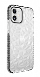 Eiroo Color Crystal iPhone 12 Siyah Silikon Klf
