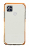 Eiroo Color Fit Oppo A15 / A15s Kamera Korumal Turuncu Silikon Klf