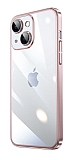 Eiroo Color Frame iPhone 14 Plus Kamera Korumal Rose Gold Silikon Klf