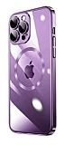 Eiroo Color Frame iPhone 14 Pro Max Macsafe zellikli Mor Silikon Klf