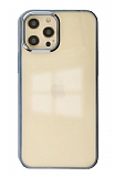Eiroo Color Series iPhone 12 Pro Max 6.7 in Ak Mavi Rubber Klf