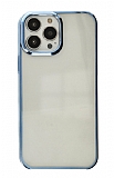 Eiroo Color Series iPhone 13 Pro Ak Mavi Rubber Klf