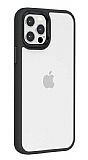Eiroo Contrast iPhone 13 Pro Max Siyah Silikon Klf