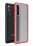 Eiroo Firm Samsung Galaxy S21 FE 5G Ultra Koruma Krmz Klf