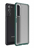 Eiroo Firm Samsung Galaxy S21 FE 5G Ultra Koruma Yeil Klf