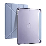Eiroo Fold Apple iPad 10.2 (2021) Kalemlikli Standl Mavi Klf
