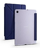 Eiroo Fold Samsung Galaxy Tab S6 Lite Kalemlikli Standl Lacivert Klf