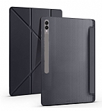 Eiroo Fold Samsung Galaxy Tab S9 / Tab S9 FE Kalemlikli Standl Siyah Klf