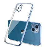 Eiroo Gbox iPhone 13 Mini Kamera Korumal Lacivert Mat Silikon Klf