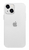 Eiroo Ghost Thin iPhone 14 Ultra nce effaf Beyaz Rubber Klf