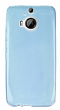 HTC One M9 Plus Ultra nce effaf Ak Mavi Silikon Klf