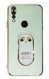 Eiroo Huawei P Smart Z Baby Panda Standl Yeil Silikon Klf