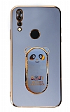Eiroo Huawei P Smart Z Baby Panda Standl Mavi Silikon Klf