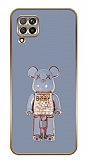 Eiroo Huawei P40 Lite Candy Bear Standl Mavi Silikon Klf