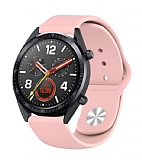Eiroo Huawei Watch GT 2 Spor Silikon Pembe Kordon (46 mm)