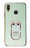 Eiroo Huawei Y6 2019 Baby Panda Standl Yeil Silikon Klf