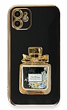 Eiroo iPhone 11 Tal Parfm Standl Siyah Silikon Klf
